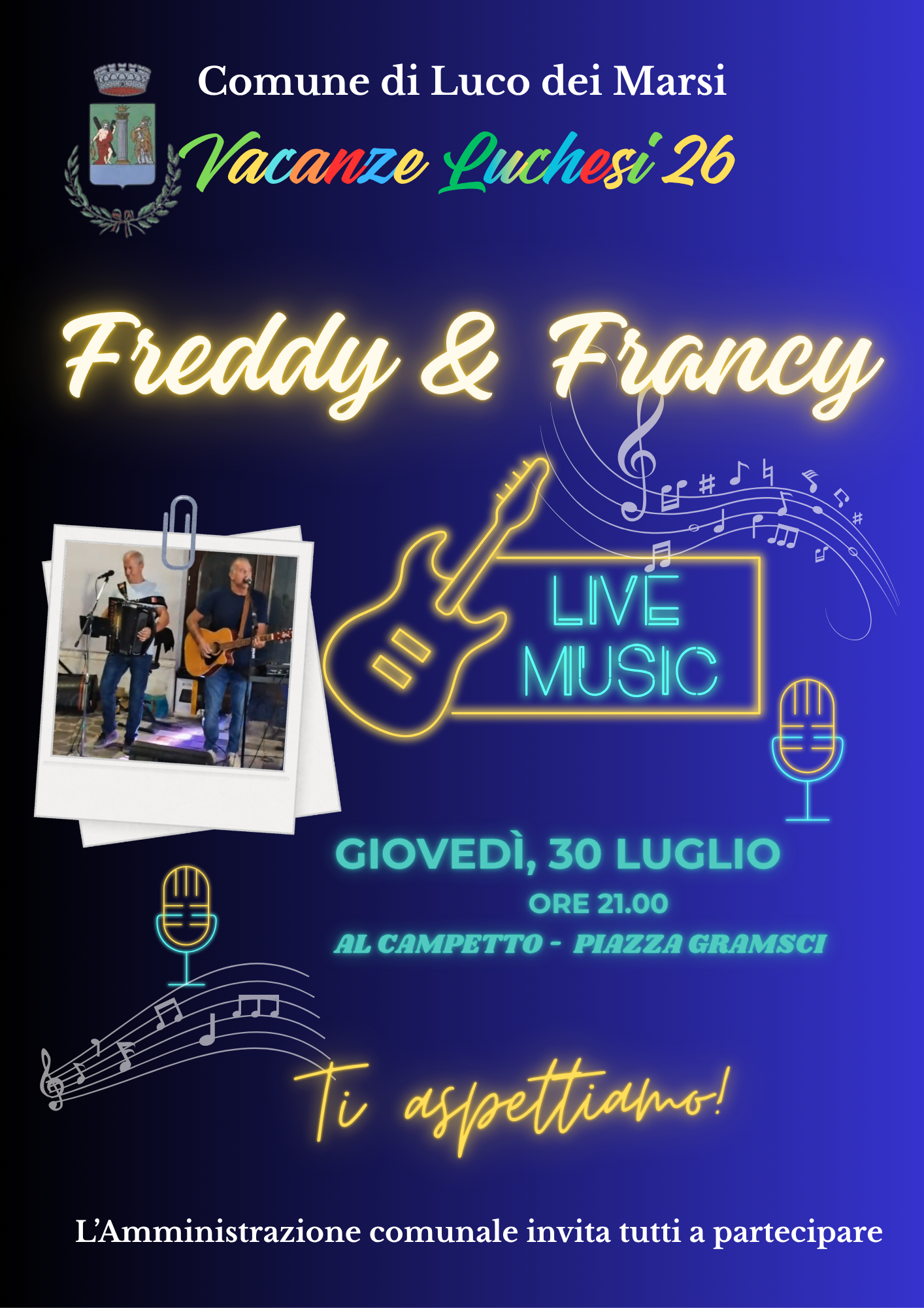 Una serata di musica, allegria e relax con Freddy e Francy